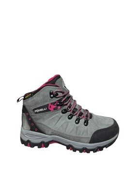 Foxelli Hiking Boots Women's Gray/Pink Size 5 W Waterproof Suede Leather euro 35